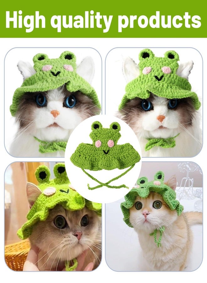 سكويشي قبعة قطة ناعمة، قبعة كلب، زي تنكري للقطط، غطاء رأس بأذني أرنب لعيد الميلاد، إكسسوار دافئ للحيوانات الأليفة من نسيج ناعم (أخضر) - Image 5